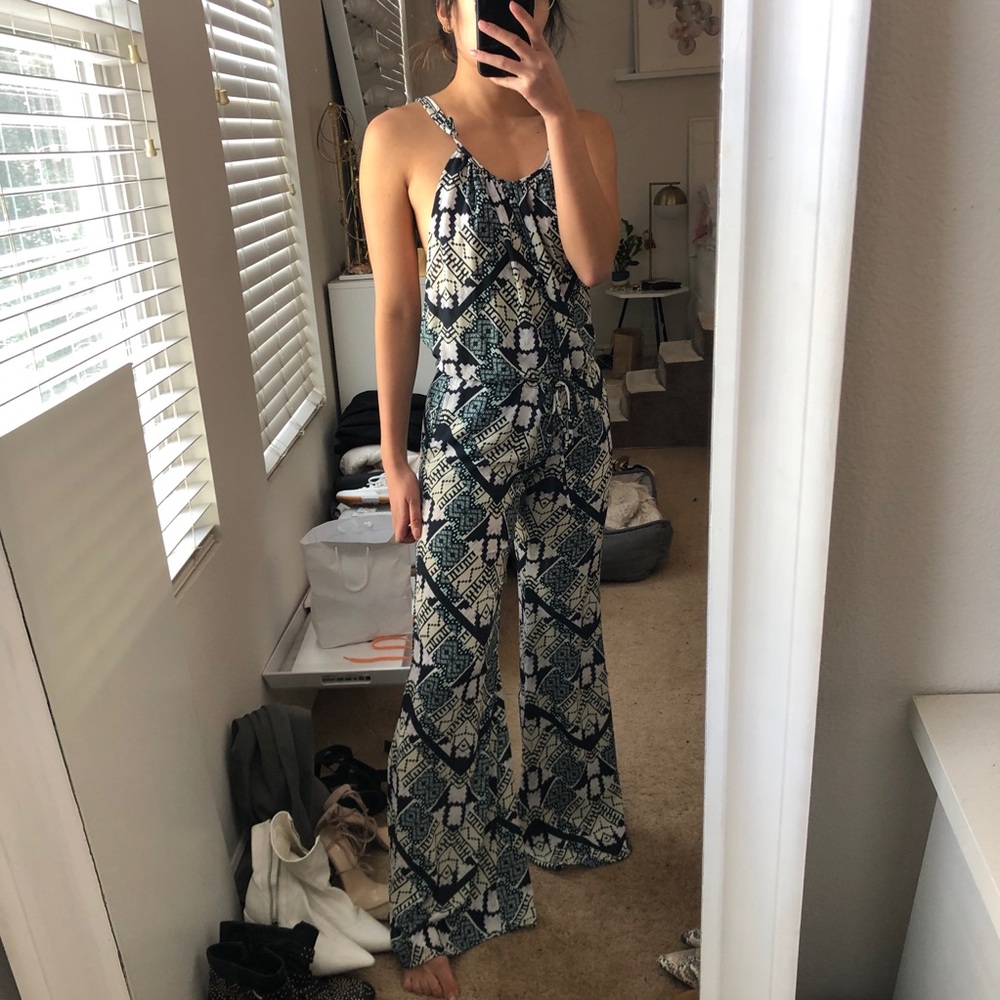 NEW Flynn Skye Blue Aztec Jumpsuit sz 1